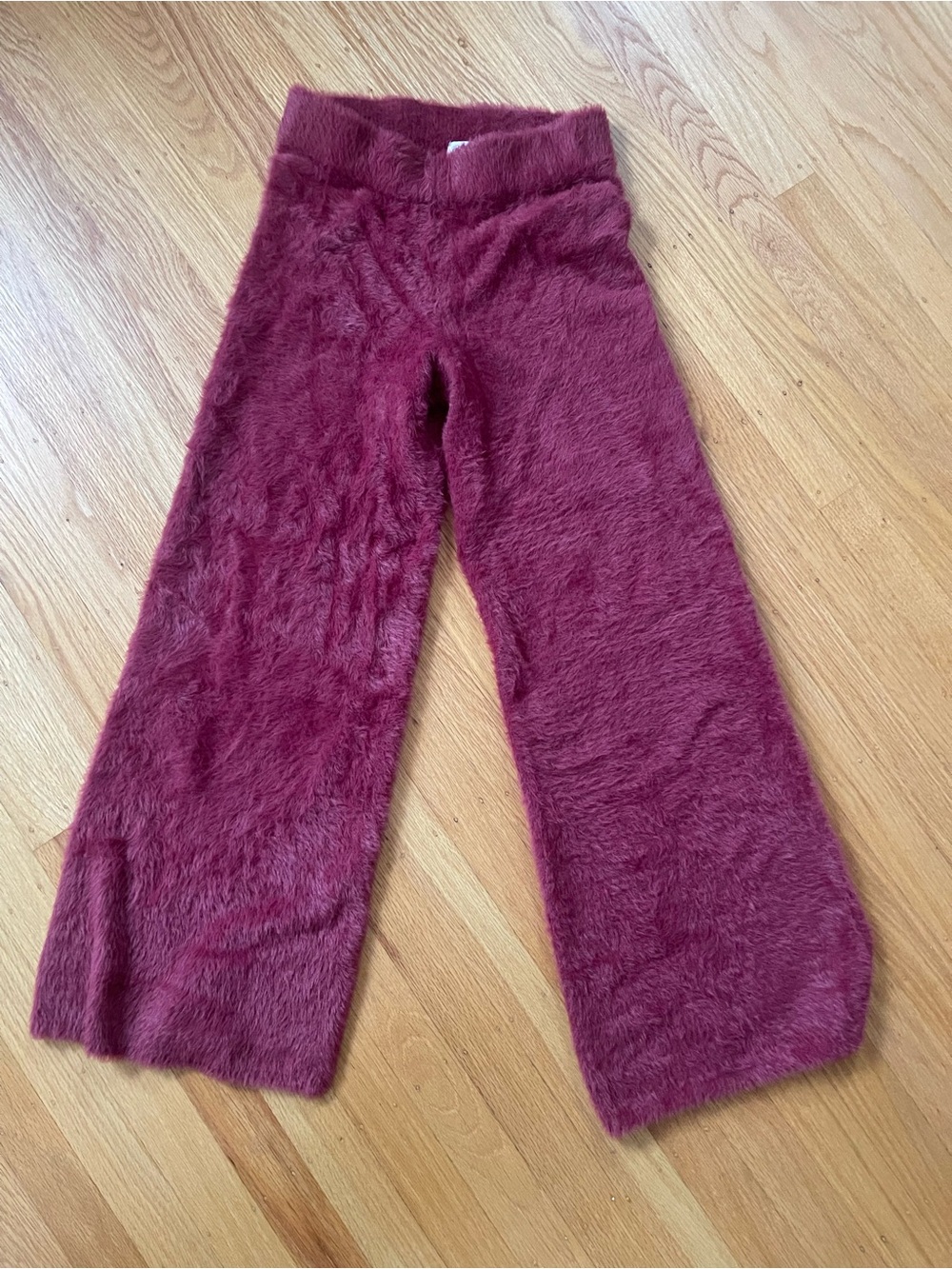 PJ Salvage Luxury Maroon Wide-Leg Lounge Pants